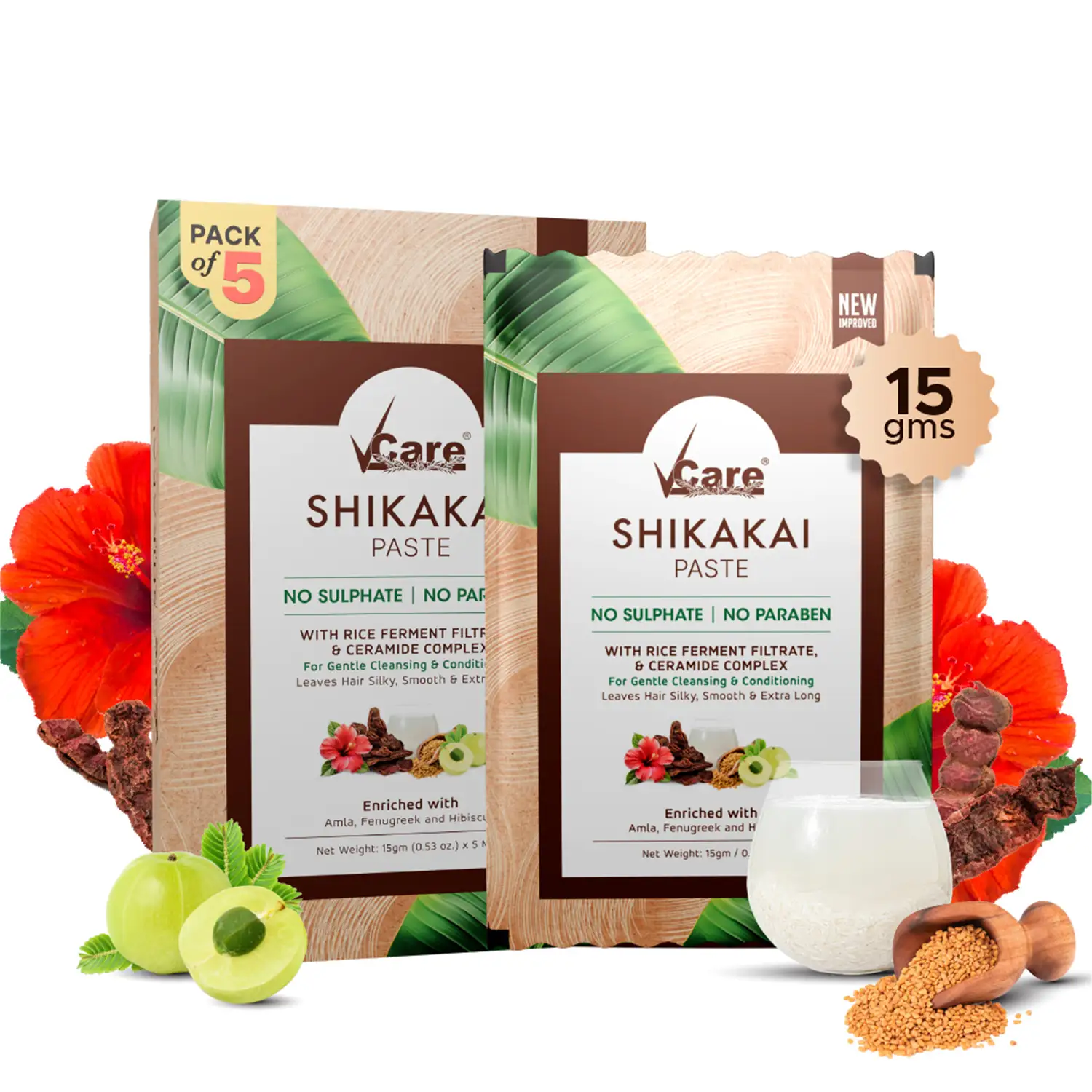 VCare Shikakai Hair Paste – Best Hair Fall Solution – 15g